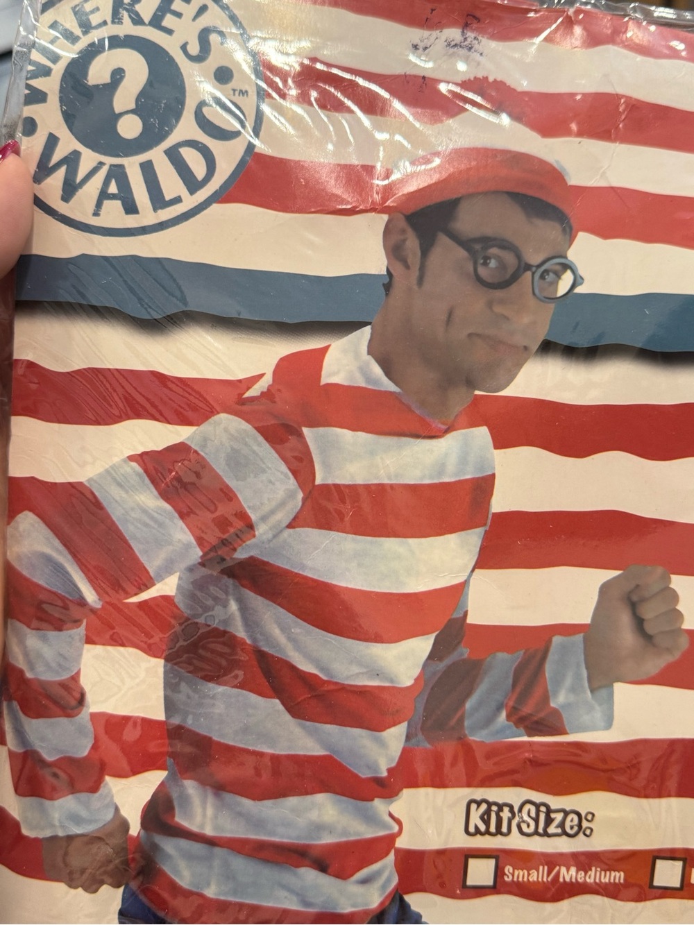 Where’s Waldo? Adult costume, size XL